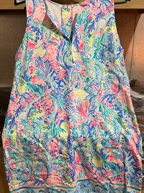 Lilly Pulitzer Multicolor Mermaid Print Midi Dress